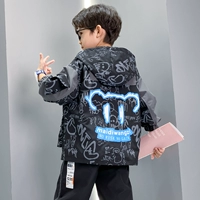 Детская куртка для мальчиков, коллекция 2022, в западном стиле, подходит для подростков, осенняя, популярно в интернете