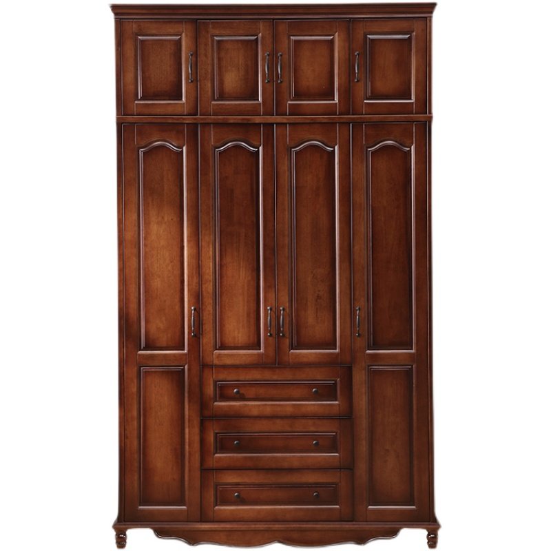 American Wardrobe Solid Wood Wardrobe Household Bedroom Combined 3456