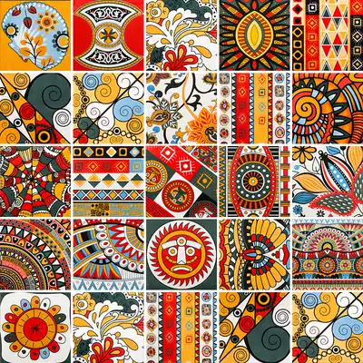Indian retro tiles Thangka antique art tiles 300 Balcony background wall tiles Parquet non-slip floor tiles 200