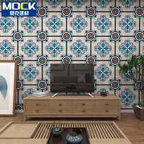 Retro small flower brick 300x300 Nordic antique flower sheet tile kitchen toilet balcony terrace anti-slip floor tile