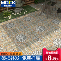 Cobblestone courtyard tile 400 outdoor yard floor tile outdoor balcony terrace garden non-slip idyllic antique brick