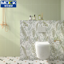 Retro French style small flower brick toilet tile interior wall green plant bathroom flower sheet wall brick kitchen balcony floor tiles