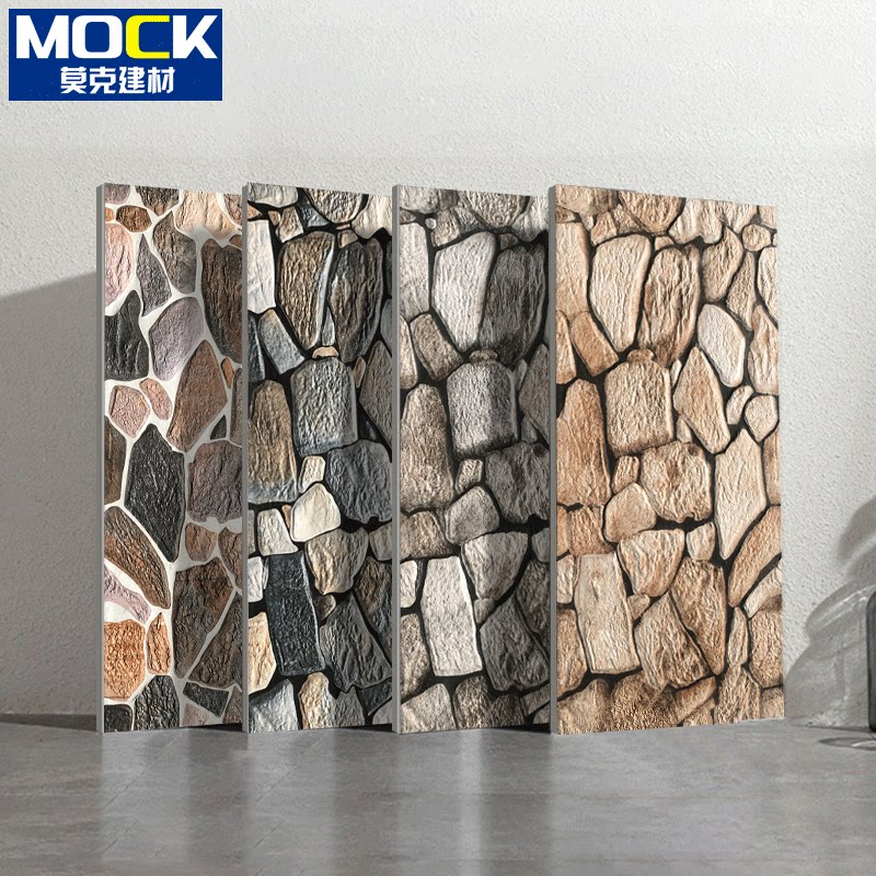 Rugged and solid cultural stone tiles Outdoor garden Mess Full Porcelain Outer Wall Brick Villa American Countryside Yard Wall