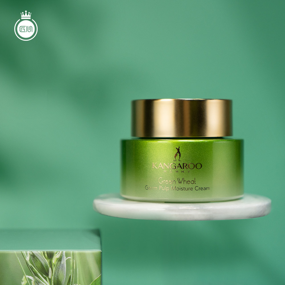 Kangaroo mother green wheat germ puree moisturizing cream moisturizing moisturizing lock water anti-aging firming brightening cream for pregnant women