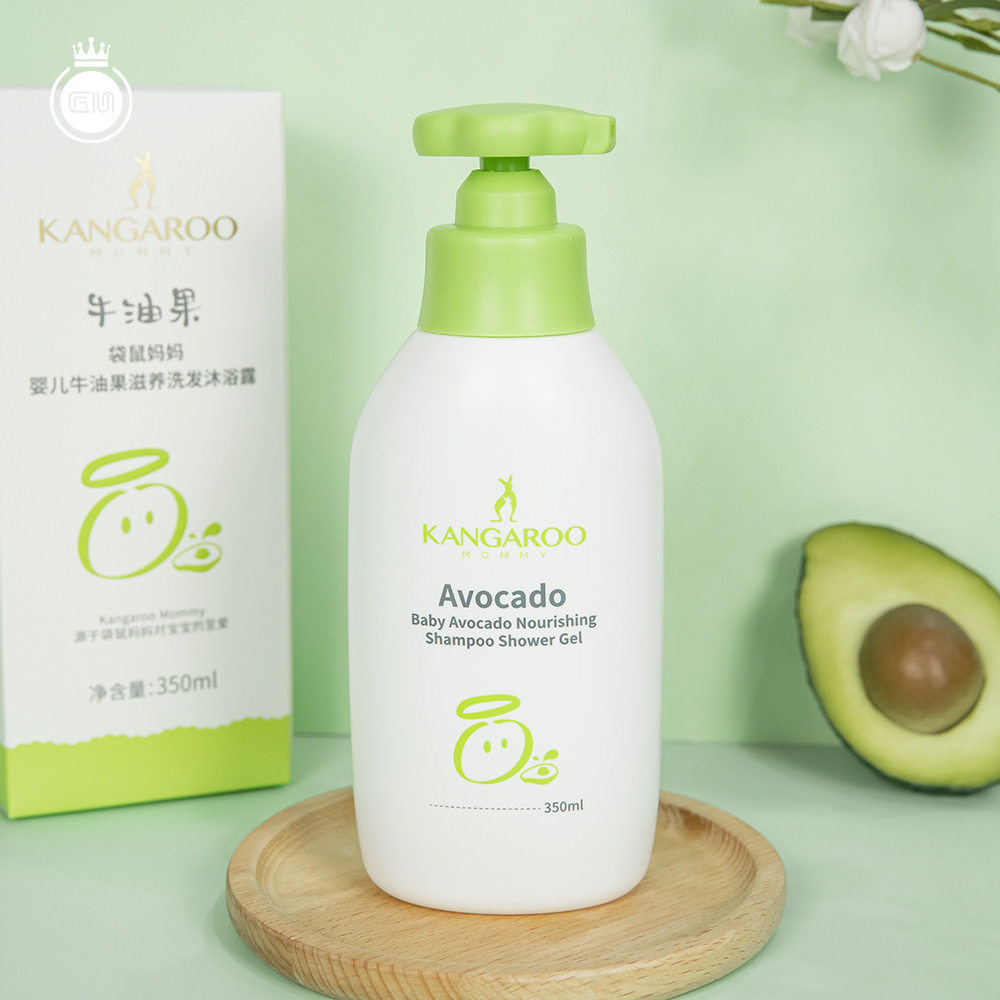 Kangaroo Mama Baby Bull Oil Fruit Shampoo body lotion Gentle Cleansing Children Shampoo Bath Two-in-one Baby