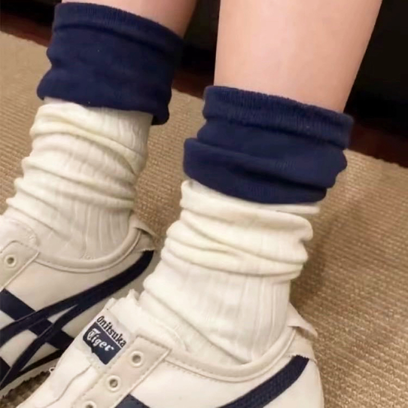 2024 New Models Are Here! My Milky White Slouch Socks! College Style Is Perfect for Layering and Patchwork Socks 2024 New Models Are Here! My Milky White Slouch Socks! College Style Is Perfect for Layering and Patchwork Socks