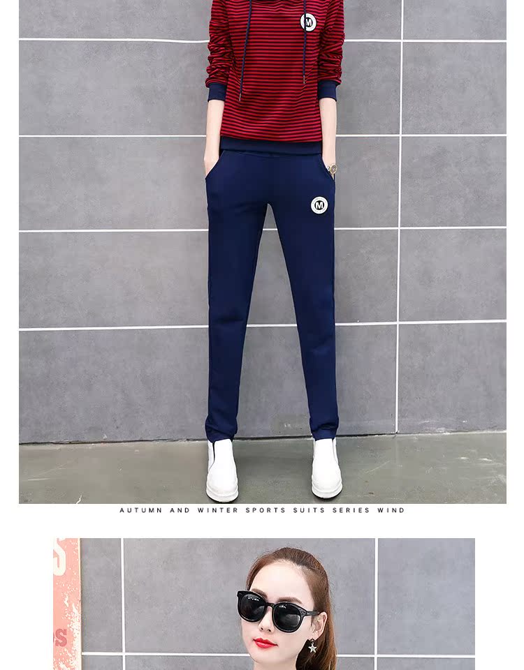 Thời trang thể thao phù hợp với quý cô xuân hè 2018 phiên bản mới của Hàn Quốc của chiếc áo len trùm đầu mỏng manh thường xuyên hai mảnh áo sơ mi trắng nữ hàng hiệu