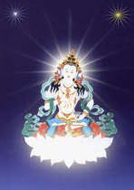 Vajrasattva portrait decorative painting scroll hanging picture photo paper plastic seal wooden table Padmasambhava print customization