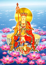 Customized Ksitibet Bodhisattva portrait Ksitiangwang Bodhisattva Buddha painting photo paper plastic seal HD winning pictures