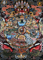 Custom high-definition six reincarnation diagram picture photo paper double-sided plastic Thangka portrait Tibetan Tantric fate