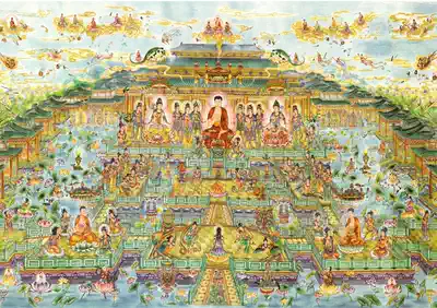 Customized Western Elysium solemn picture photo paper plastic seal HD Buddha portrait double-sided printing bond