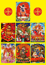 Photo paper printing Double-sided plastic seal Ningma School Tantric Thangka marriage