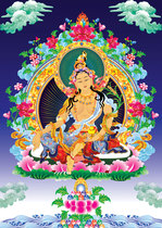 Customized Caiyuan Buddha portrait Caixuan Tianmu Buddha painting photo paper double-sided plastic seal Tanaka knot