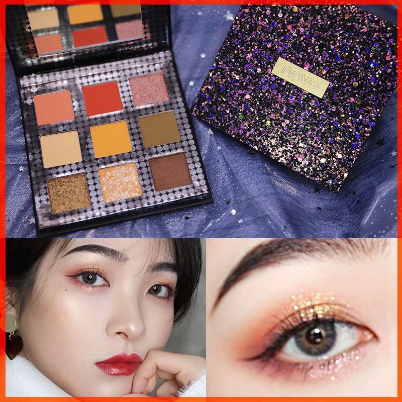 NOVO Interstellar Symphony Eyeshadow Palette Matte Pearlescent Explosive Glitter C-bit Unicorn Eyeshadow Phong cách nữ sinh giá rẻ - Bóng mắt