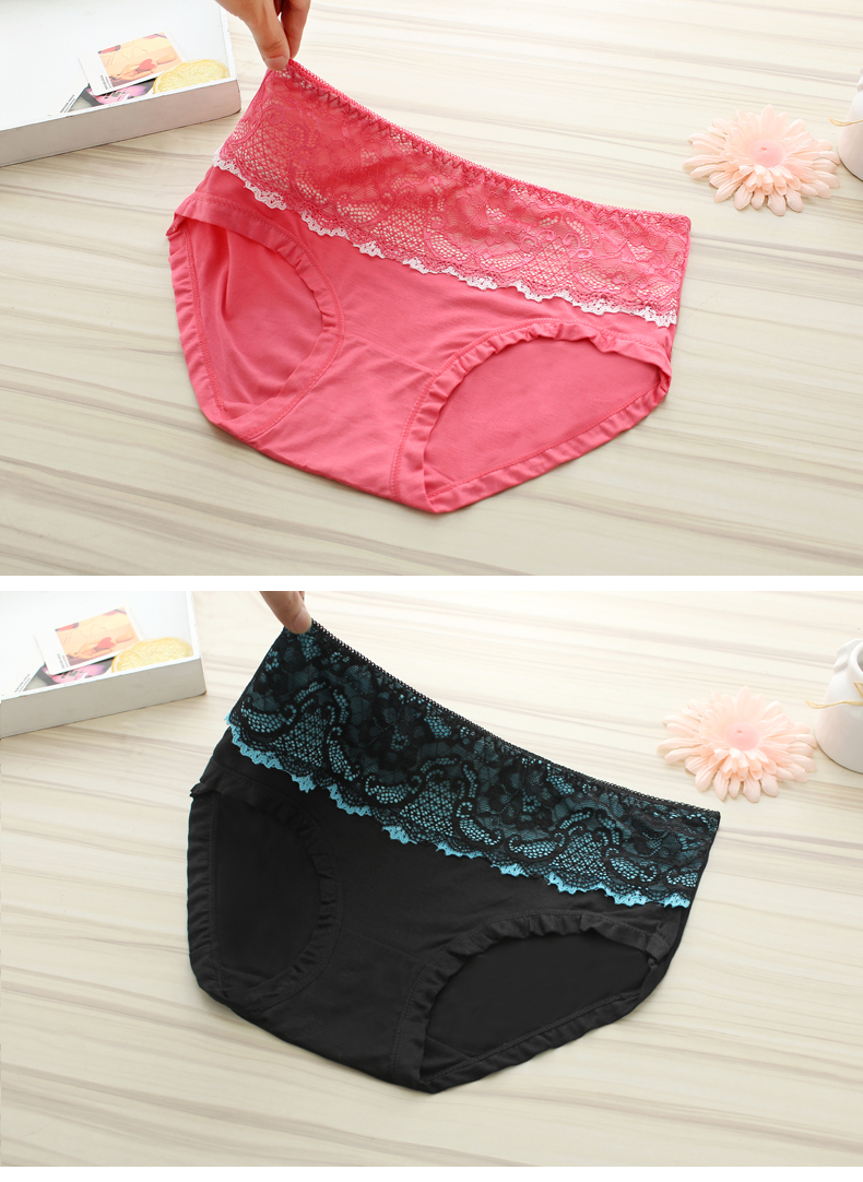 Modal đồ lót phụ nữ eo lớn kích thước cao eo quần ren vải cotton tóm tắt sịp cotton nam đẹp
