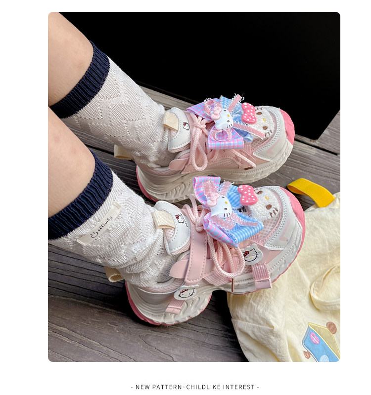 阿童木女童鞋子小白鞋2026新款夏季软底儿童透气跑步运动网鞋女孩 — 14