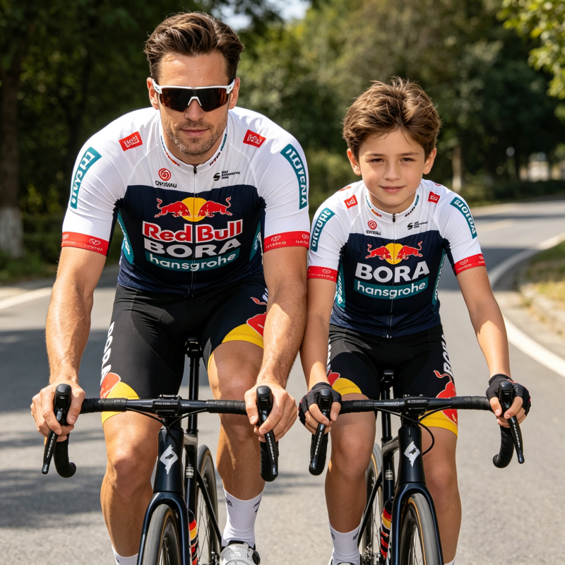 Cycling Clothing Quick-Drying Children's Men's and Women's Spring and Summer Balance Bike Short-Sleeved Suit Professional Road Cycling Parent-Child Roller Skating Clothing