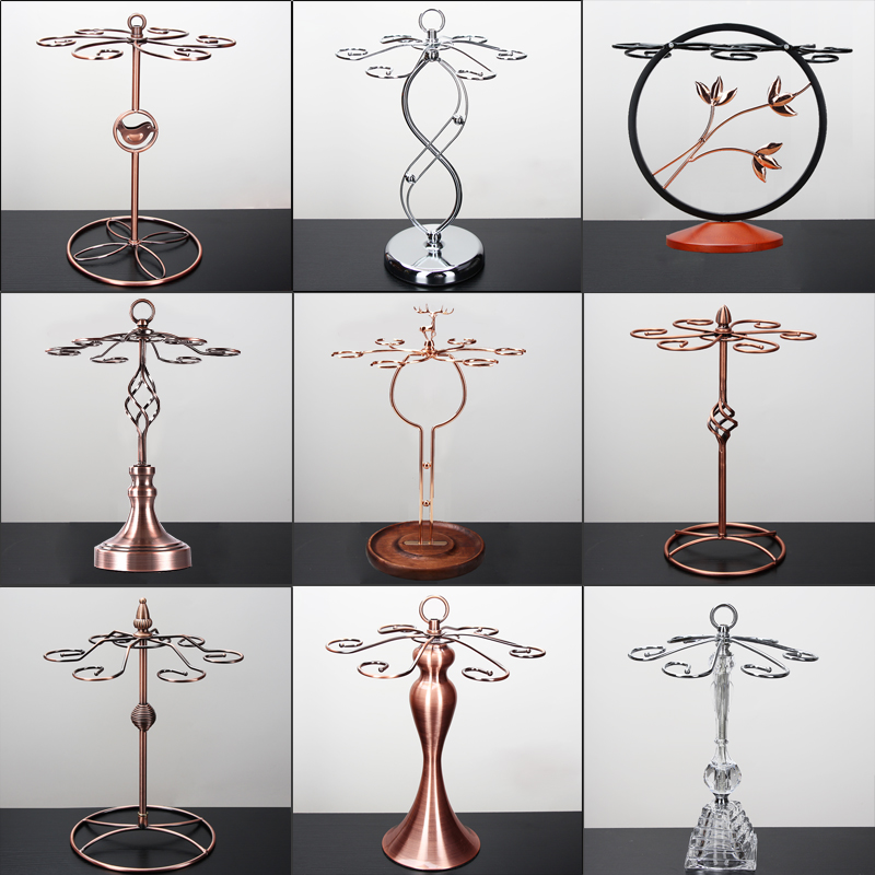 Eurostyle minimalist red wine glass shelf upside down Home Champagne Cup hanging ancient bronze hanging high-foot cup decoration pendulum piece creativity-Taobao