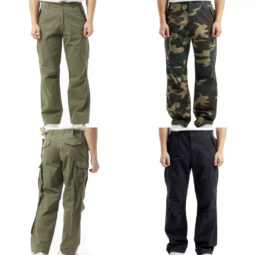 Камуфляжные мужские повседневные брюки MBM52500C1 бренда ALPHA INDUSTRIES Alpha M-65 PANT