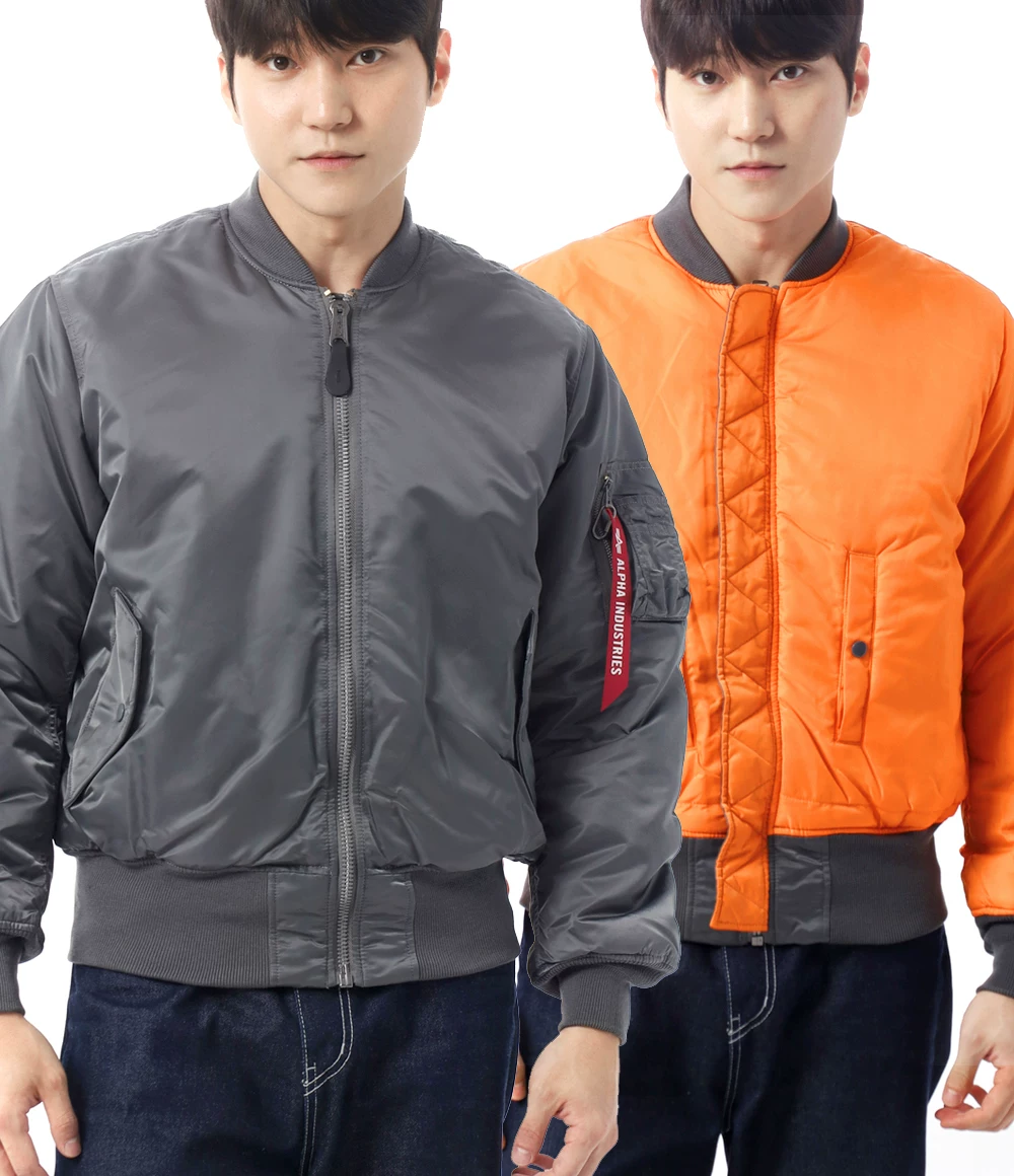 ALPHA INDUSTRIES Alpha MA-1 мужская классическая двусторонняя бомбер-куртка MJM21000C1