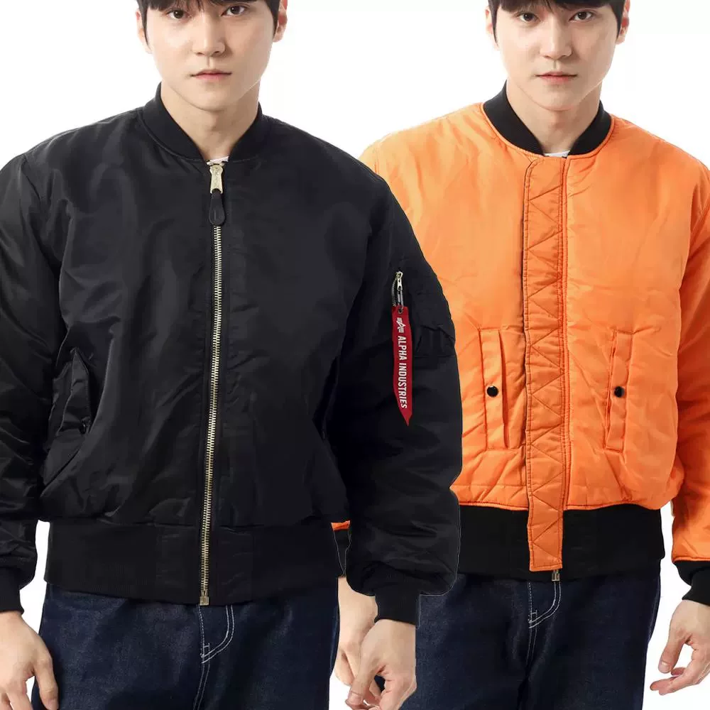 ALPHA INDUSTRIES Alpha MA-1 мужская классическая двусторонняя бомбер-куртка MJM21000C1