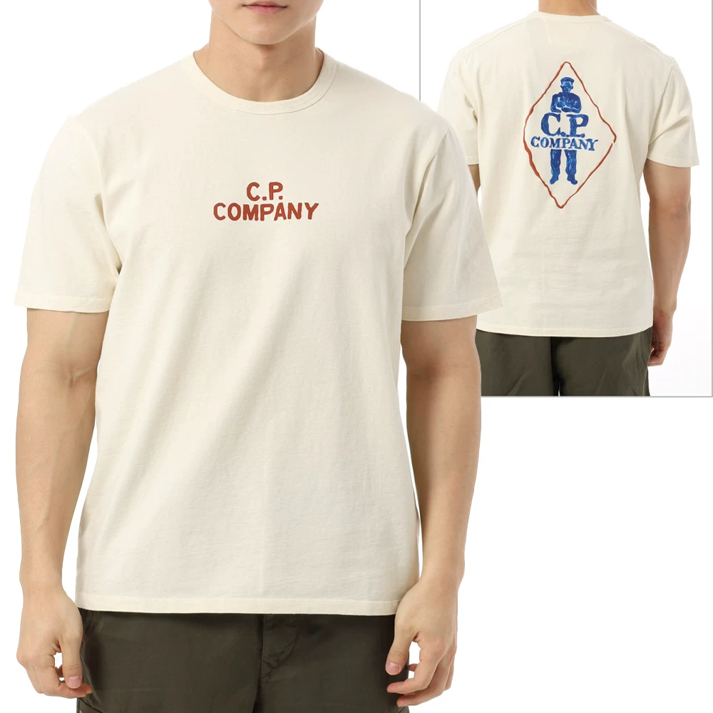 Прямая почта CP COMPANY мужская футболка с принтом моряк, круглый вырез, короткий рукав 18CMTS252A