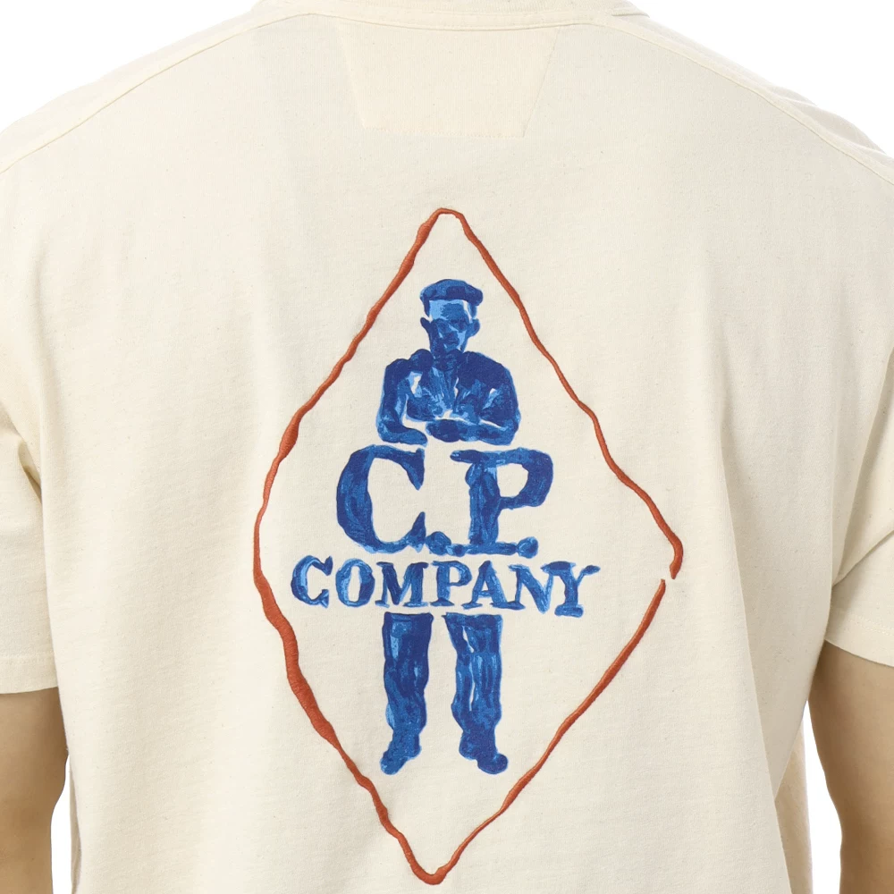 Прямая почта CP COMPANY мужская футболка с принтом моряк, круглый вырез, короткий рукав 18CMTS252A