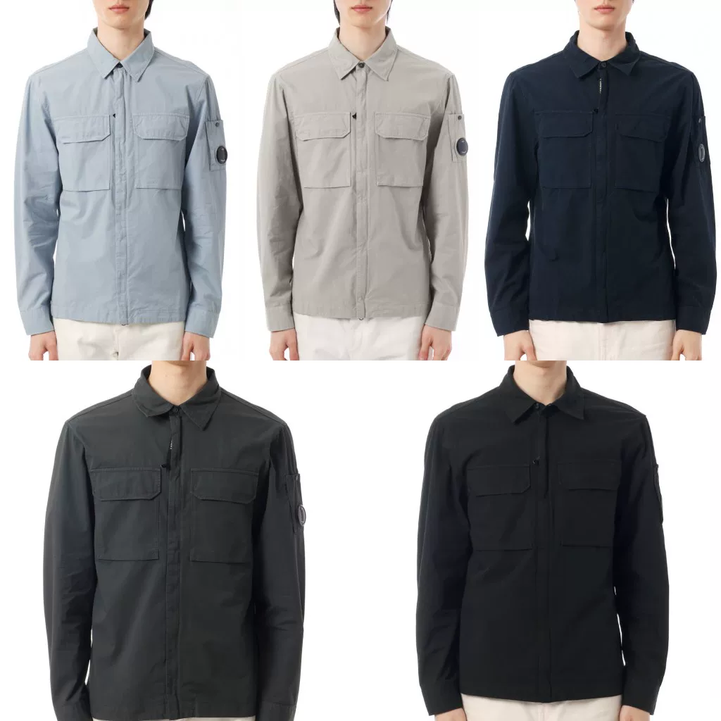 CP COMPANY мужская жаккардовая хлопковая куртка на молнии с лацканами длинный рукав 20CMOS156A