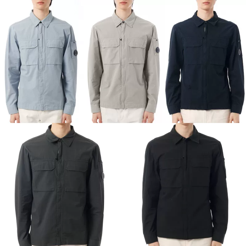 CP COMPANY мужская жаккардовая хлопковая куртка на молнии с лацканами длинный рукав 20CMOS156A