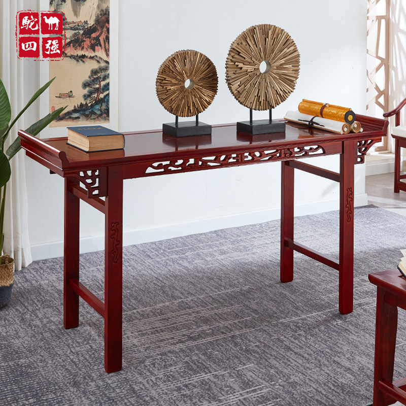Article Chinese household living room tilt head worship table Antique solid wood Modern economic simple table Entrance table