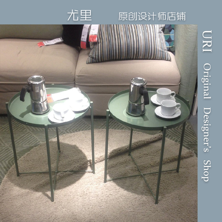 URI Gladen depository table Nordic furniture a few iron art small round table Disc Table Sofa Side Table Assembly Table
