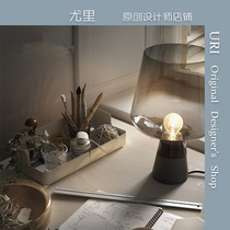 ins Nordic Creative Cement American Bedroom Bed Head Hyun Guan glass decoration Table lamp When it is a small night light at home