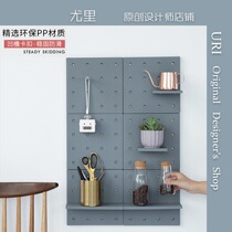 URI 6 Nordic wall shelves Perforated Home Residence Decoration Dongle Board Display Shelf Wall Containing Shelf