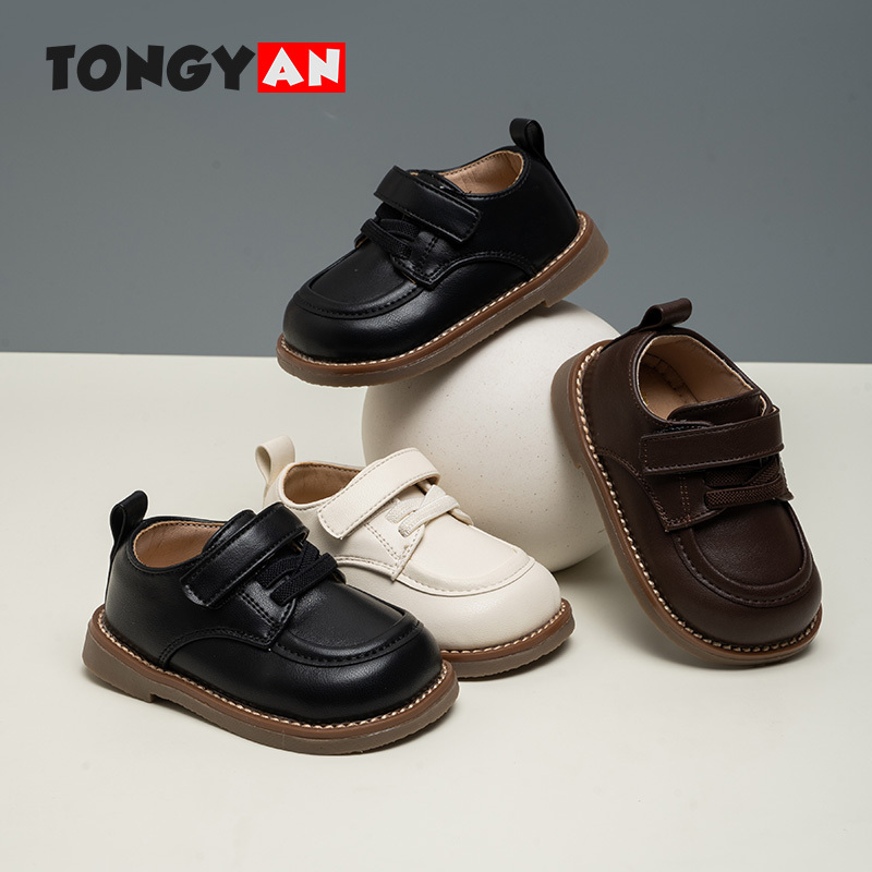 Spanish Tongyan Baby Toddler Shoes for Boys, Autumn and Winter Models, 1-3 Years Old, Girls' Soft-Soled Leather Shoes, Baby Casual Shoes