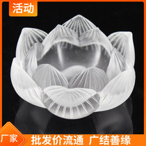 Glazed Brocade Garden Glazed Seven Color Lotus Candle Holder Fine Texture Buddha Supplies Ghee for the lamp for the hot sale of the Buddha