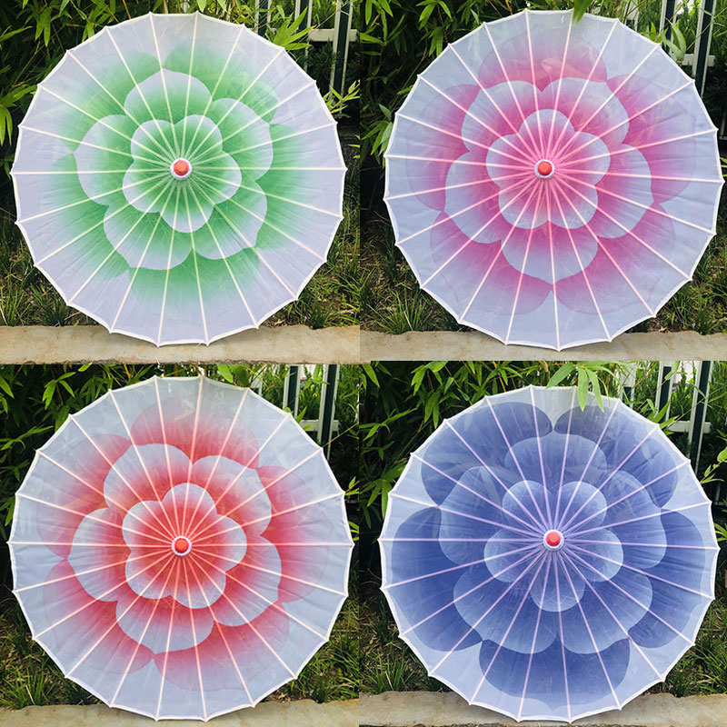 Jasmine Blossom's original version of dance performance Props Umbrella Transparent Jasmine Dance Cheongsam Walking Show Classical Umbrella