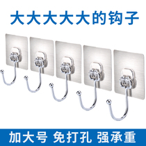 Adhesive hook strong adhesive wall wall load-bearing suction cup kitchen sticker Wall no trace hook door rear hole-free hook