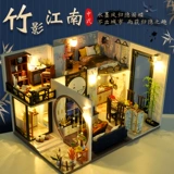 天予 Хижина, конструктор, домик, игрушка, «сделай сам», китайский стиль, подарок на день рождения