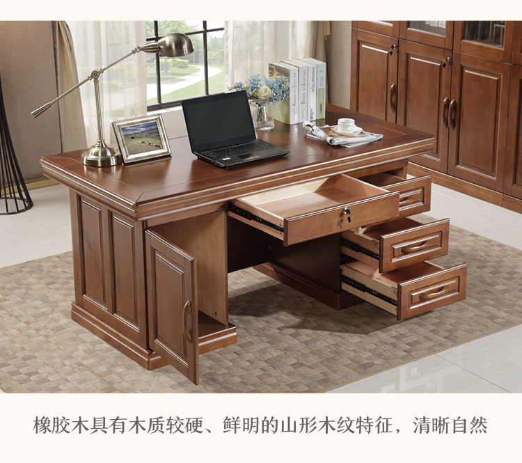 Bàn gỗ rắn bàn máy tính bàn 1,8 mét 1,6 mét 1,4m căn hộ lớn Trung Quốc bàn viết nhà bàn viết - Bàn ghế gấp giá rẻ