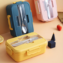 Divided student lunch box with Rice office worker convenient microwave oven heating and heat preservation lunch box set