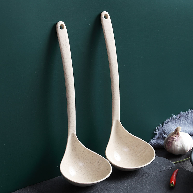 Long handle size No. Soup spoon son Home Porridge Lanoodle to drink soup porridge Plastic creative kitchen Non-wood Not Stained