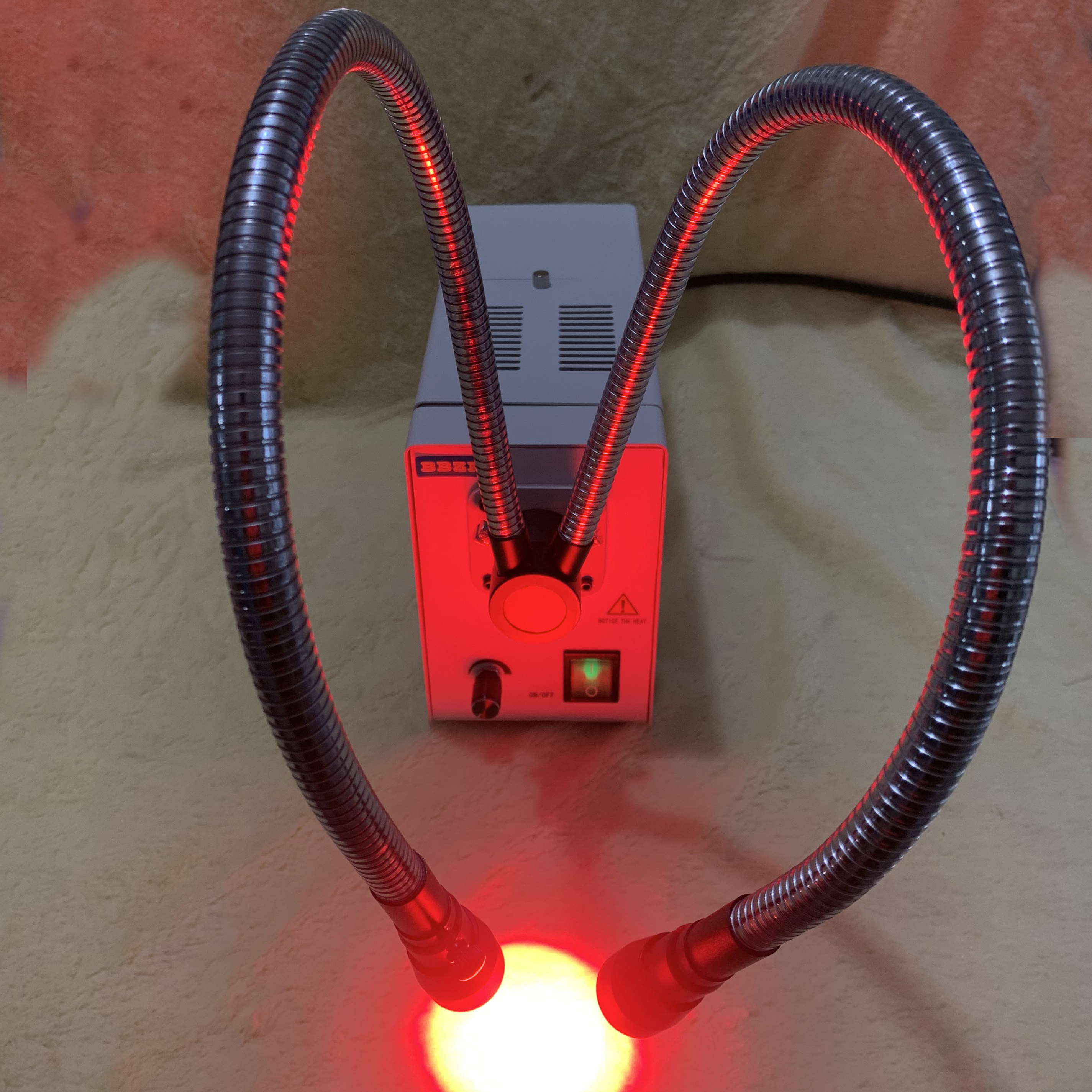 LED红光科研实验室光源 50W 623nm红光光源 工业红光检测光源