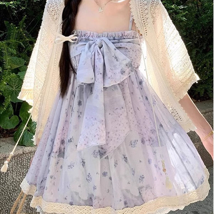 Bohemian Hollow Lace Sun Protection Blouse for Women, Summer Ethnic Style Suspender Skirt, Shawl Jacket, Short-Sleeved Cardigan