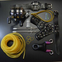  Outdoor fish dart set Fishing wheel Flying shark dart fishing slingshot safety wrist strap closed fishing wheel set