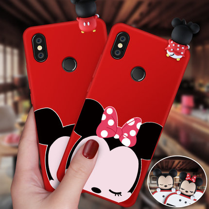 红米6手机壳小米6X手机套趴趴款ins网红小米