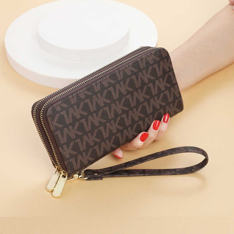 Trendy Brand Light Luxury Genuine Leather Long Wallet for Women 2026 New Versatile Large Capacity Phone Bag Wallet Card Holder Clutch Bag