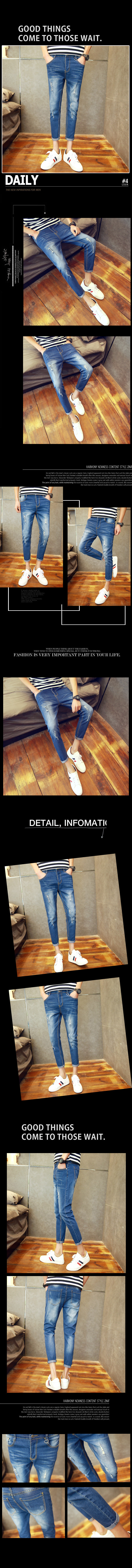Jeans pour adolescent pieds Slim pour été - Ref 1466145 Image 17