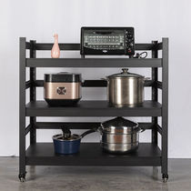 Household shelves with wheels Movable shelf Living room kitchen angle steel shelf Warehouse room storage display rack Iron shelf