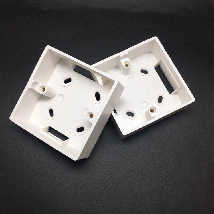 Open bottom box fireproof 86 type base thickened U-PVC wire slot bottom socket bottom box 86*86*34