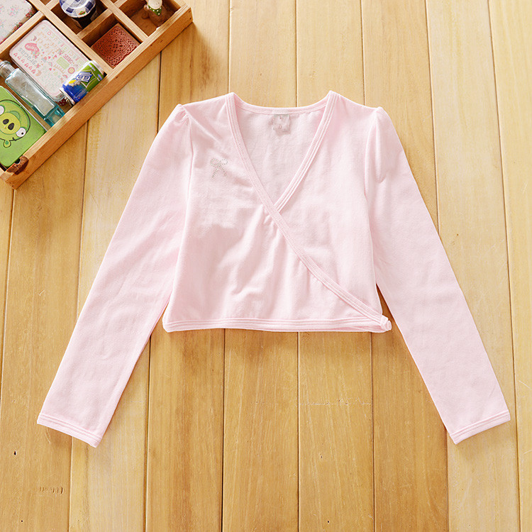 Foreign trade Europe and the United States original single children's dance long-sleeved cotton ballet practice dress top warm shawl small coat